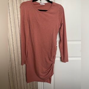Wasabi + Mint pinkish Side-Ruched Dress Tunic Size M